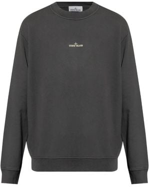 Stone Island Sweat À Logo Brodé - Gris
