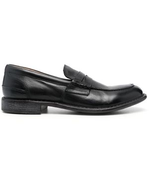 Moma Penny-Slot Leather Loafers - Black