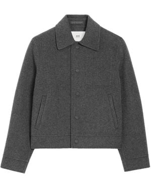 Ami Paris Buttoned Boxy Jacket - Grey