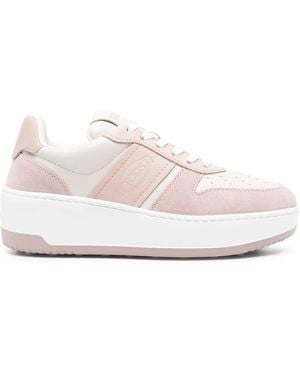Tod's Leather Platform Trainers - Pink