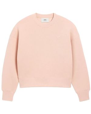 Ami Paris Sweater Met Logo - Roze