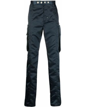 1017 ALYX 9SM High-Shine Slim-Cut Pants - Blue