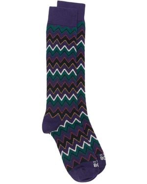 In The Box Zigzag Socks - Blue