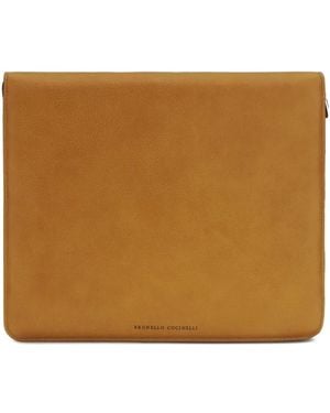 Brunello Cucinelli Porte-Cartes En Cuir - Brown