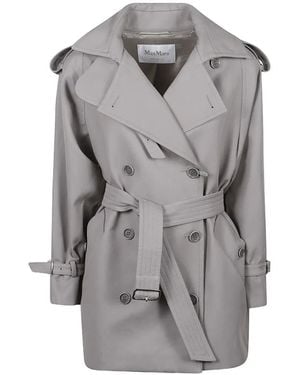 Max Mara Belted Trench Coat - Grey