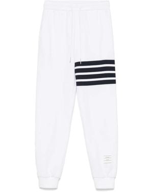 Thom Browne Pantalones De Chándal Con Motivo 4-Bar - Blanco