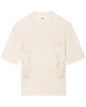 Zadig & Voltaire Malyna T-Shirt Mit Lochmuster - Weiß