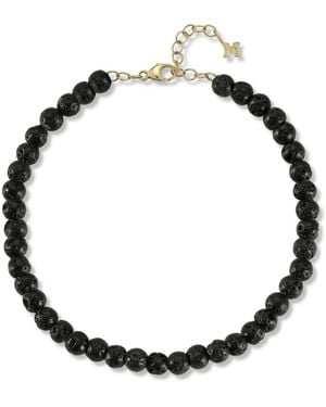 Mateo 14K Lava Rock Bracelet - Black