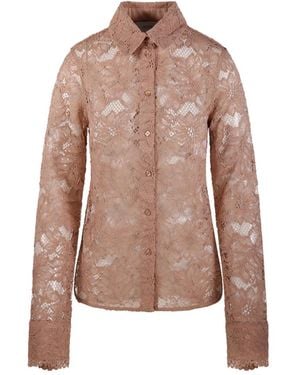 Sportmax Dentice Lace Shirt - Brown
