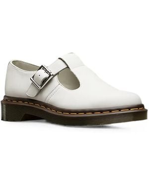 Dr. Martens Zapatos Oxford Polley Con Tira En T - Blanco