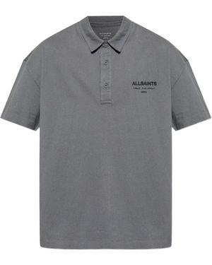 AllSaints Xander Polo Shirt - Grey