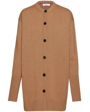 Ferragamo Cashmere Cardigan Dress - Brown