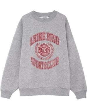 Anine Bing Logo-Print Sweatshirt - White