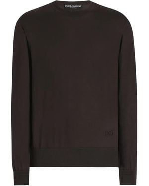 Dolce & Gabbana Silk T-Shirt - Black