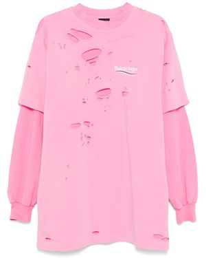 Balenciaga レイヤード Tシャツ - ピンク
