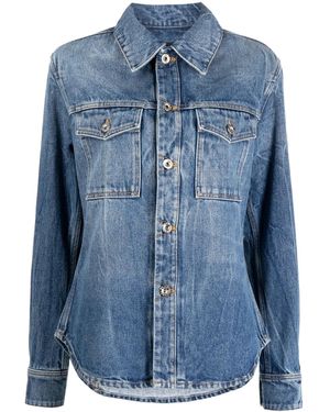 Rabanne Giacca Denim Con Dettaglio A Catena - Blu