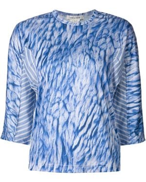 Comme des Garçons Abstract Print Blouse - Blue