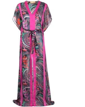 PUCCI Printed Kaftan Dress - Purple
