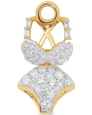 Sara Weinstock 18K Papua Bikini-Shape Diamond Charm - Metallic