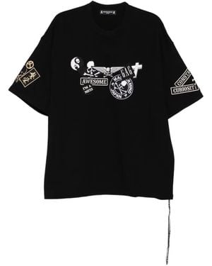 Mastermind Japan Boxy T-Shirt Met Logopatch - Zwart