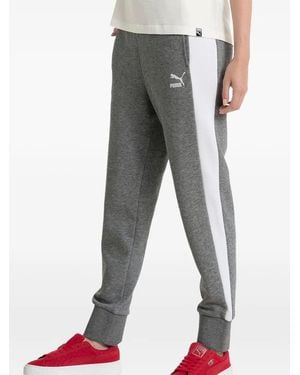 PUMA Logo Stripe Track Pants - Gray