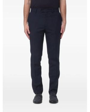 Fay Slim-Fit Virgin Wool Trousers - Blue