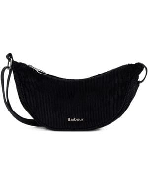 Barbour Mia Corduroy Curved Mini Cross Body Bag - Black