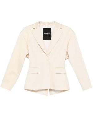Patrizia Pepe Slim Belted Blazer - White