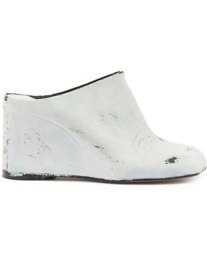 MM6 by Maison Martin Margiela Mules En Cuir - Blanc