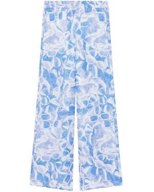 Stella McCartney Sunglasses Print Pyjama Trousers - Blue