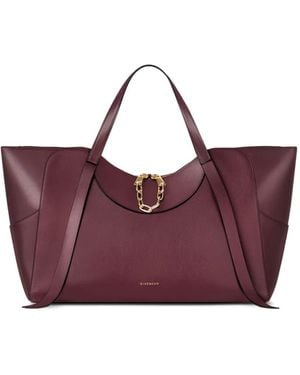 Givenchy Große The Snatch Tasche Aus Gekörntem Leder - Lila