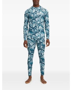 Picture Legging À Imprimé Camouflage - Bleu
