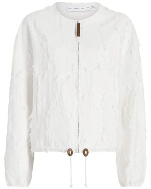 Proenza Schouler Fringed Jacquard Jacket - White