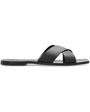 Aeyde Faye Crossover-Strap Sandals - White