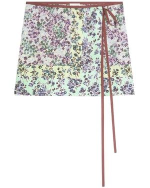 Dries Van Noten Printed Wrap Skirt - White