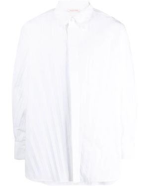 Valentino Garavani Pleated Long-Sleeve Shirt - White