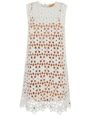 MICHAEL Michael Kors Floral Appliqué Dress - White
