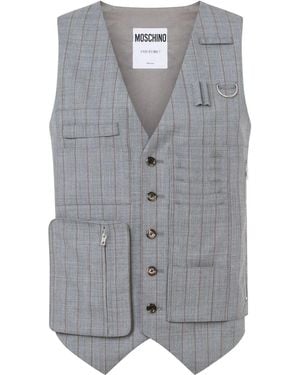 Moschino Chaleco A Rayas - Gris