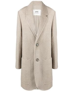Ami Paris Blazer Con Botón - Neutro