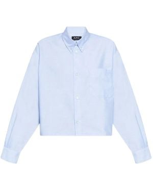 A.P.C. クロップドシャツ - ブルー
