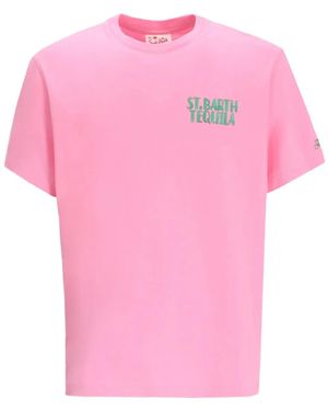 Mc2 Saint Barth Logo-Print T-Shirt - Pink