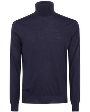 FILIPPO DE LAURENTIIS Roll-Neck Wool Jumper - Blue