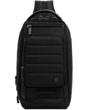 Piquadro Quilted Zip-Around Backpack - Black