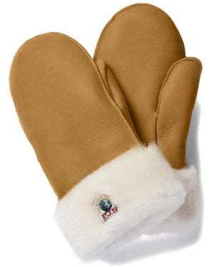 Parajumpers Sheepskin Fur-Trimmed Mittens - White