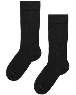 Wolford Jacquard-Pattern Merino-Blend Socks - Black