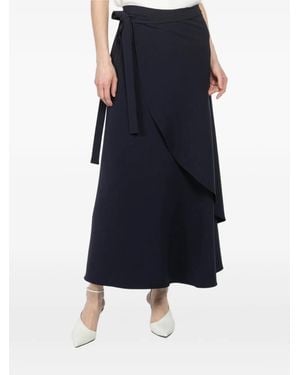 Peter Cohen Wrap-Style Maxi Skirt - Blue