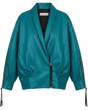 Nineminutes The Virgo Cropped Jacket - Blue