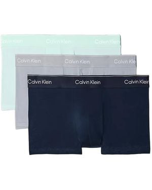 Calvin Klein Logo Cotton Boxer (Set Of Three) - Blue