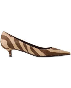 Jimmy Choo Amelia Zebra-Print Court Shoes - Brown