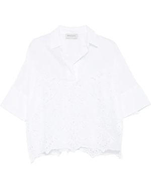 ERMANNO FIRENZE Blouse Met Kant - Wit